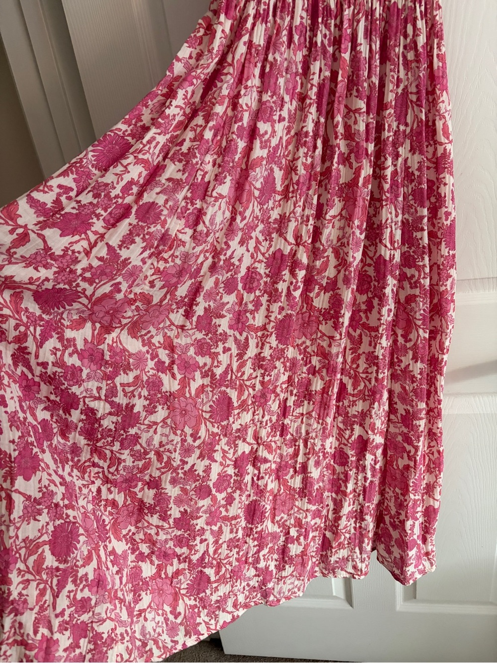 Free People Dusty Rose Floral Midi Dress - Picture 4 of 5